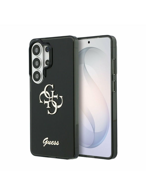 Guess Guess IML 4G Script Metal Logo Hátlap Samsung Galaxy 26 Ultra Fekete