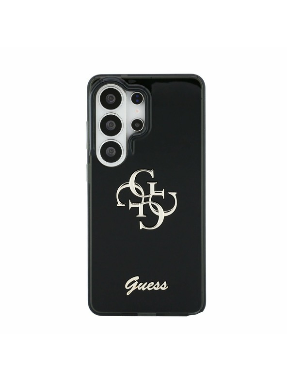 Guess Guess IML 4G Script Metal Logo Hátlap Samsung Galaxy 26 Ultra Fekete