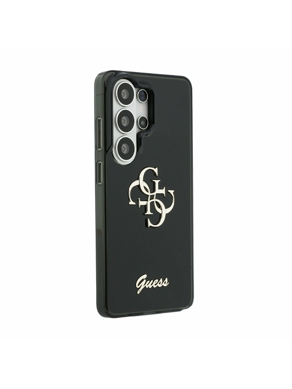 Guess Guess IML 4G Script Metal Logo Hátlap Samsung Galaxy 26 Ultra Fekete