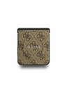 Guess Guess PU Bőr 4G Színes Gyűrű Mágneses Hátlap Samsung Galaxy Z Flip 7 Barna