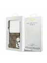 Guess Guess PU Bőr 4G Színes Gyűrű Mágneses Hátlap Samsung Galaxy Z Flip 7 Barna