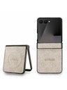 Guess Guess PU Bőr 4G Színes Gyűrű Mágneses Hátlap Samsung Galaxy Z Flip 7 Rózsaszín