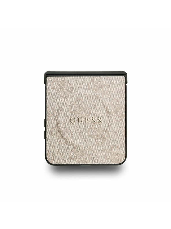 Guess Guess PU Bőr 4G Színes Gyűrű Mágneses Hátlap Samsung Galaxy Z Flip 7 Rózsaszín