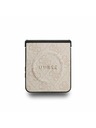 Guess Guess PU Bőr 4G Színes Gyűrű Mágneses Hátlap Samsung Galaxy Z Flip 7 Rózsaszín