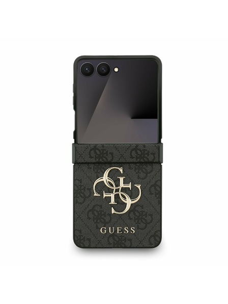 Guess Guess PU 4G Metal Logo Hátlap Samsung Galaxy Z Flip 7 Szürke