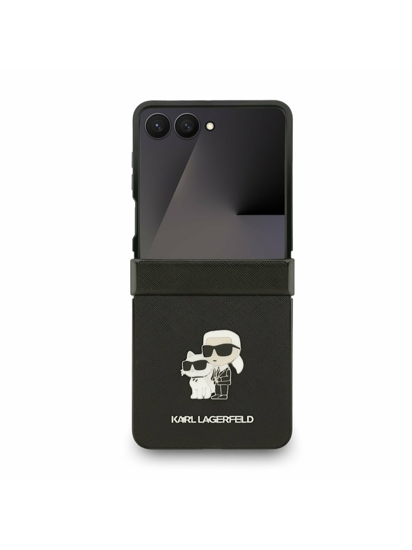 Karl Lagerfeld Karl Lagerfeld PU Saffiano Karl and Choupette Hátlap Samsung Galaxy Z Flip 7 Fekete