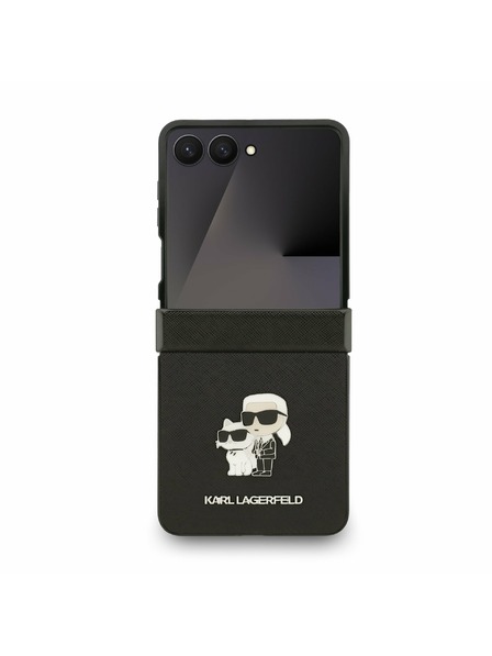 Karl Lagerfeld Karl Lagerfeld PU Saffiano Karl and Choupette Hátlap Samsung Galaxy Z Flip 7 Fekete