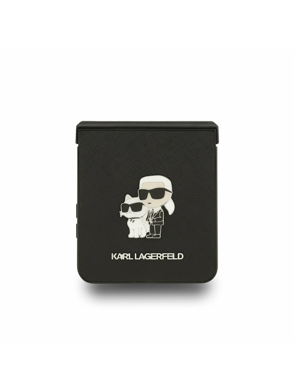 Karl Lagerfeld Karl Lagerfeld PU Saffiano Karl and Choupette Hátlap Samsung Galaxy Z Flip 7 Fekete