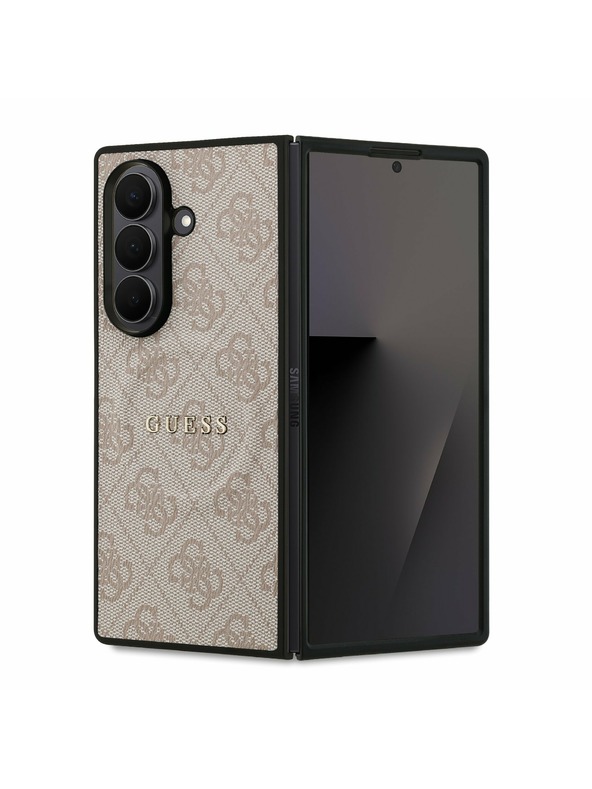 Guess Guess PU Bőr 4G Színes Gyűrű Mágneses Hátlap Samsung Galaxy Z Fold 7 Rózsaszín