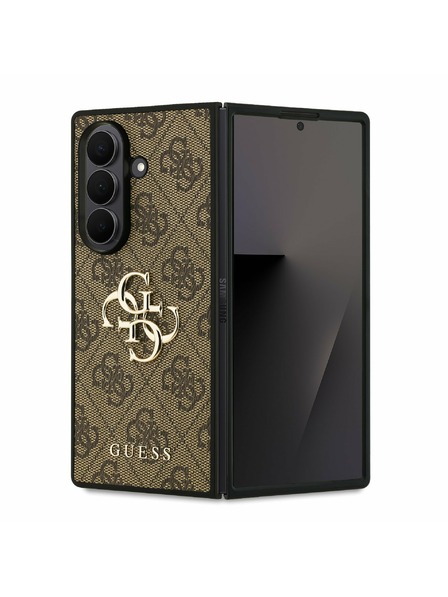 Guess Guess PU 4G Metal Logo Hátlap Samsung Galaxy Z Fold 7 Barna