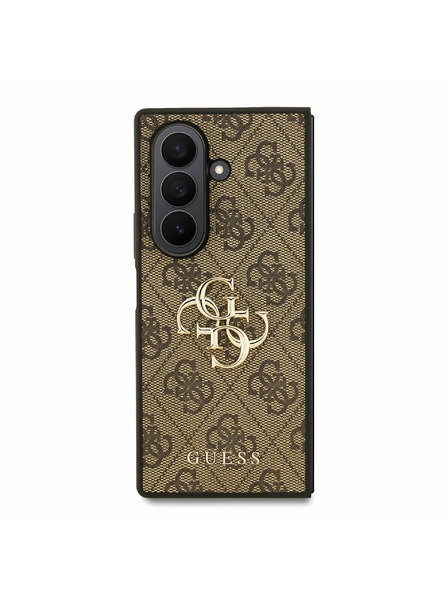 Guess Guess PU 4G Metal Logo Hátlap Samsung Galaxy Z Fold 7 Barna