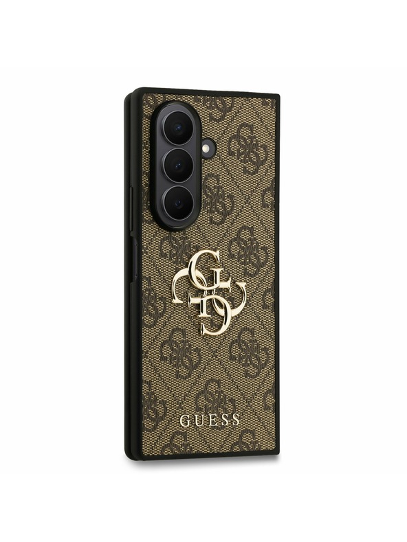 Guess Guess PU 4G Metal Logo Hátlap Samsung Galaxy Z Fold 7 Barna