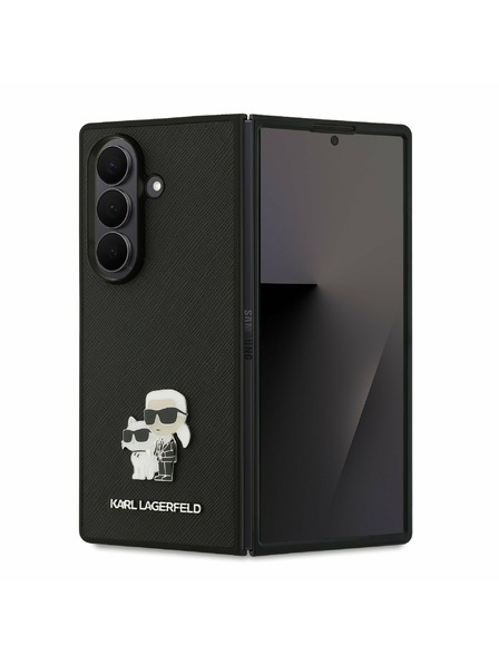 Karl Lagerfeld Karl Lagerfeld PU Saffiano Karl and Choupette Hátlap Samsung Galaxy Z Fold 7 Fekete