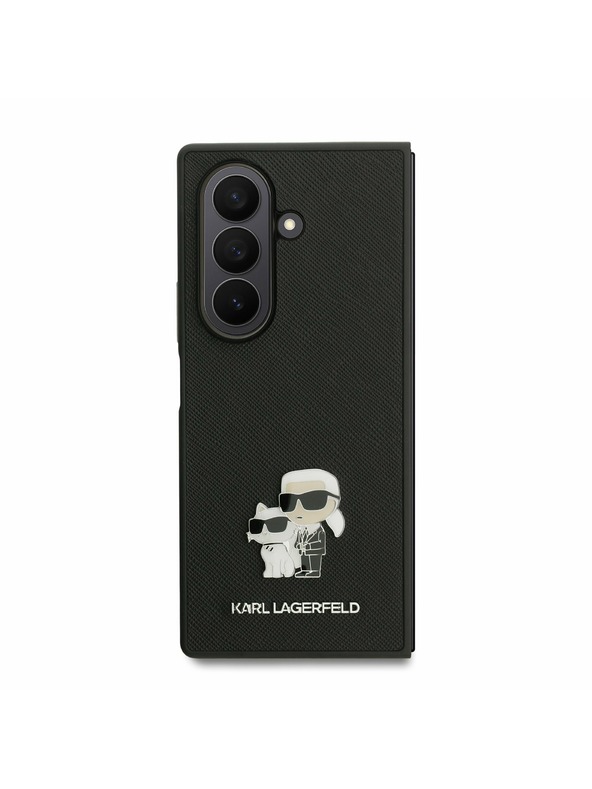 Karl Lagerfeld Karl Lagerfeld PU Saffiano Karl and Choupette Hátlap Samsung Galaxy Z Fold 7 Fekete