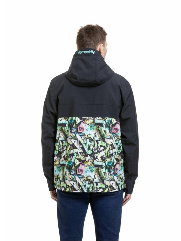 Meatfly Meatfly férfi street kabát Garen Black / Graffiti
