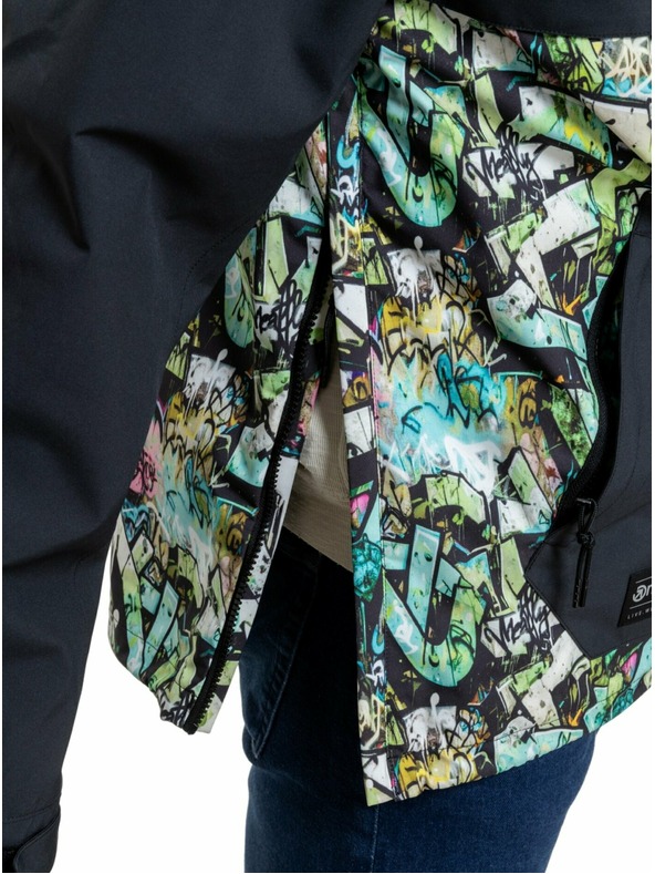 Meatfly Meatfly férfi street kabát Garen Black / Graffiti