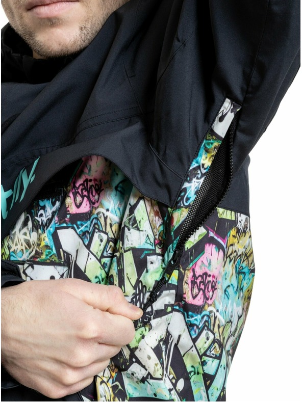 Meatfly Meatfly férfi street kabát Garen Black / Graffiti