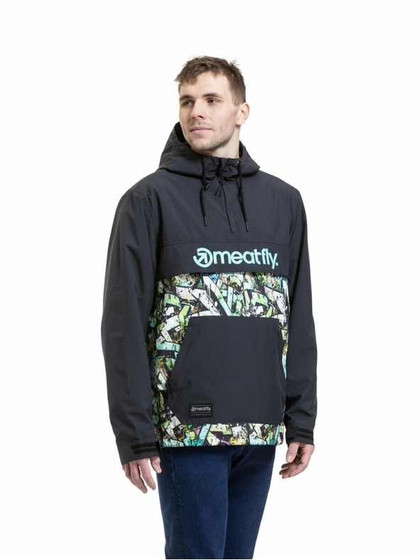 Meatfly Meatfly férfi street kabát Garen Black / Graffiti
