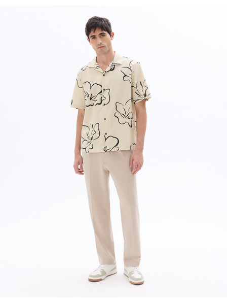 Celio Lenvászon ing Naflori rövid ujjal