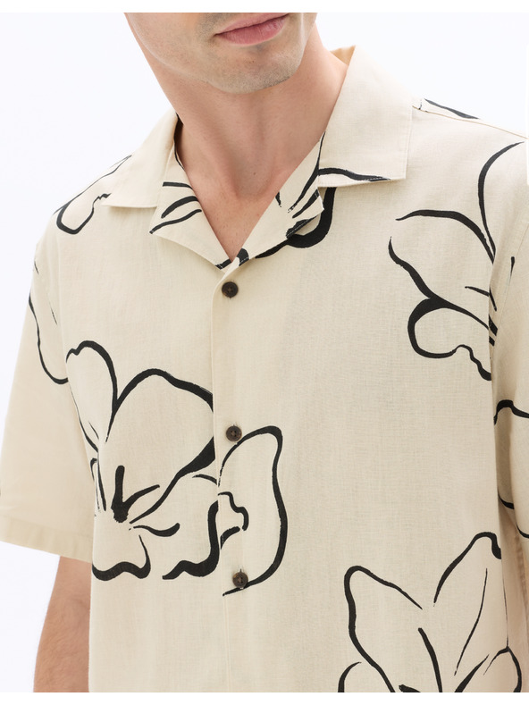 Celio Lenvászon ing Naflori rövid ujjal
