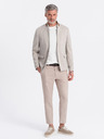 Ombre Clothing Ombre Clothing férfi barna színű kabát állógallérral