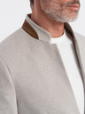 Ombre Clothing Ombre Clothing férfi barna színű kabát állógallérral