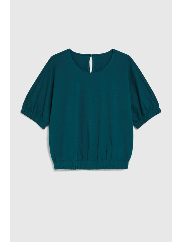 Moodo Blúz behúzott ujjakkal zöld Moodo