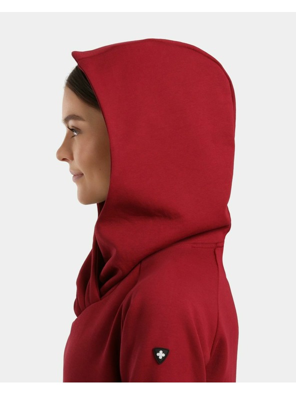 Kilpi Női hosszú kapucnis pulóver Kilpi HEYDEN-W Sötét vörös