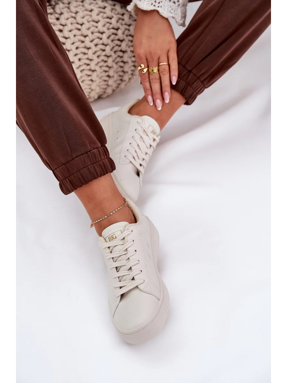 BIG STAR SHOES Női tornacipők ECO bőrből Big Star – bézs