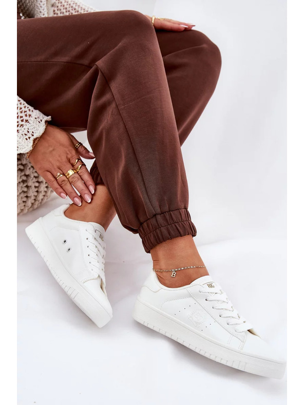 BIG STAR SHOES Női alacsony tornacipők ECO bőrből Big Star – fehér