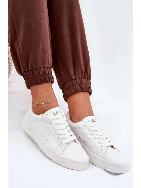 BIG STAR SHOES Női alacsony tornacipők ECO bőrből Big Star – fehér