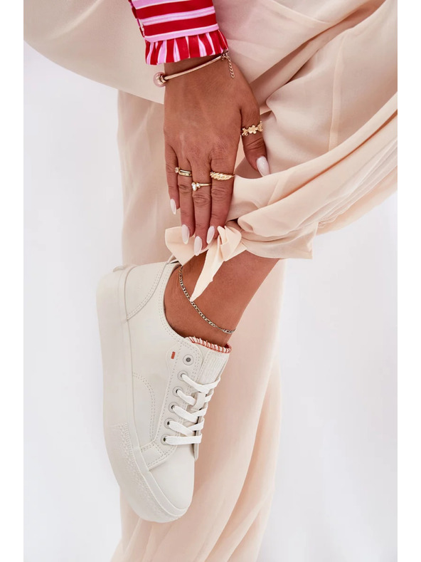 BIG STAR SHOES Női tornacipők platformon Big Star – világos bézs