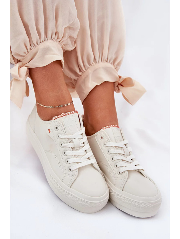 BIG STAR SHOES Női tornacipők platformon Big Star – világos bézs
