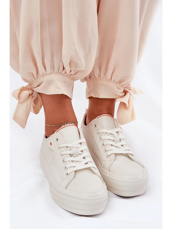 BIG STAR SHOES Női tornacipők platformon Big Star – világos bézs