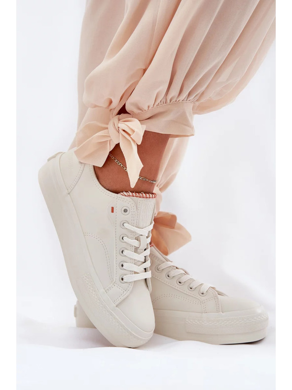 BIG STAR SHOES Női tornacipők platformon Big Star – világos bézs