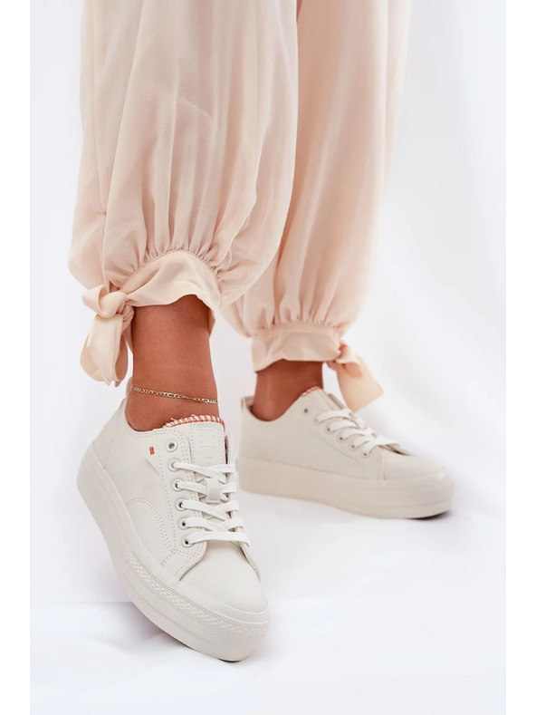 BIG STAR SHOES Női tornacipők platformon Big Star – világos bézs