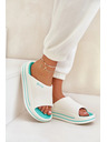BIG STAR SHOES Női papucsok platformon Big Star – fehér/menta