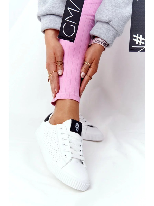 BIG STAR SHOES Női divatos tornacipők Big Star – fehér/fekete