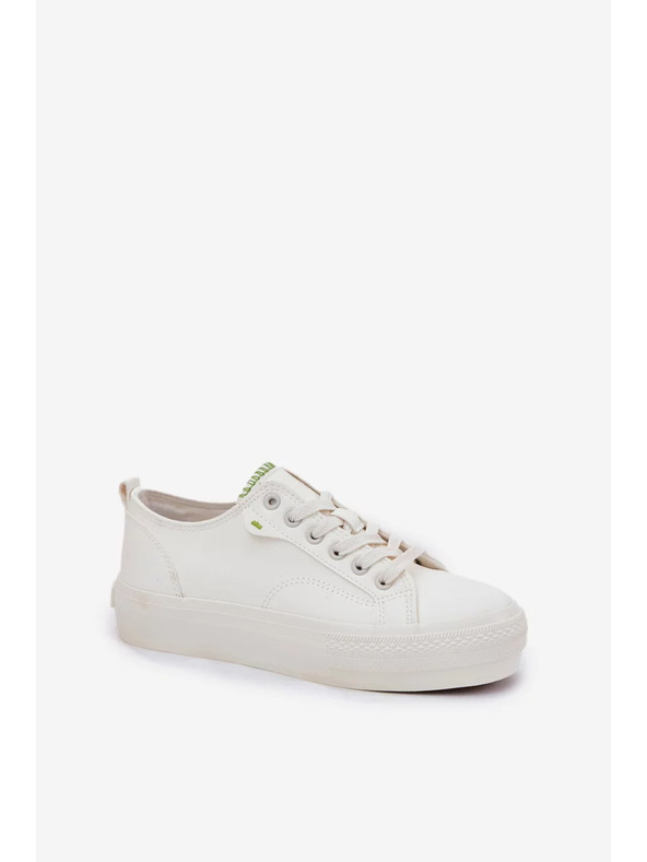 BIG STAR SHOES Női tornacipők ECO bőrből platformon Big Star – fehér