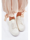BIG STAR SHOES Női tornacipők ECO bőrből platformon Big Star – fehér