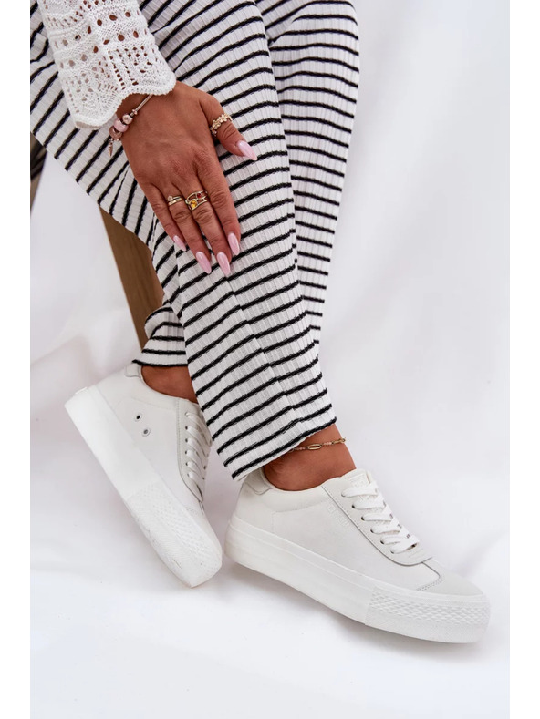 BIG STAR SHOES Női tornacipők platformon Big Star – fehér