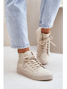 BIG STAR SHOES Női meleg béléses kordbársony tornacipők Big Star Hi-Poly System – bézs