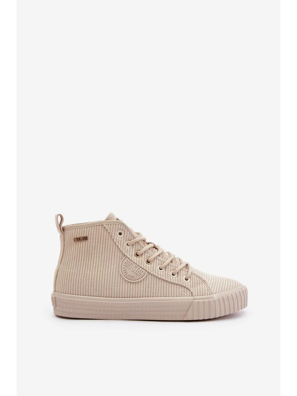 BIG STAR SHOES Női meleg béléses kordbársony tornacipők Big Star Hi-Poly System – bézs