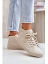 BIG STAR SHOES Női meleg béléses kordbársony tornacipők Big Star Hi-Poly System – bézs