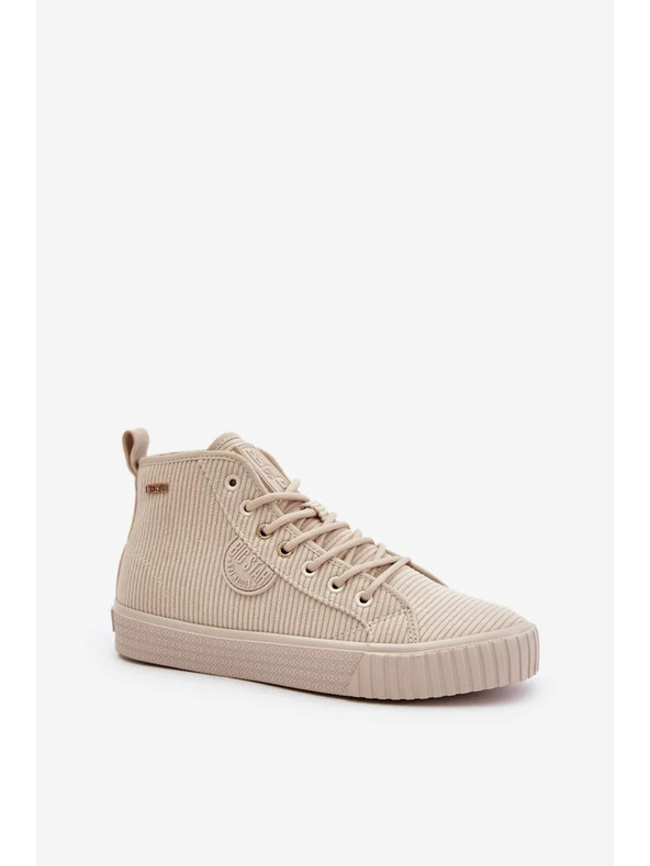 BIG STAR SHOES Női meleg béléses kordbársony tornacipők Big Star Hi-Poly System – bézs