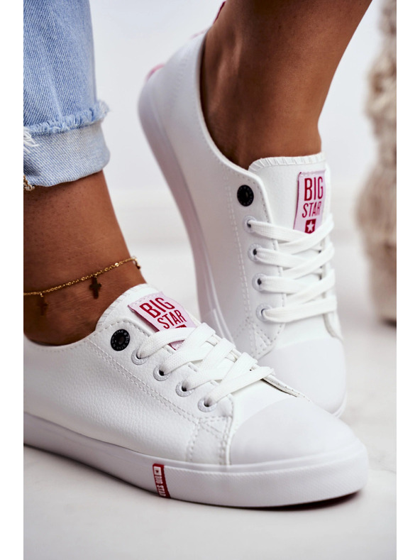 BIG STAR SHOES Női klasszikus tornacipők Big Star – fehér/piros
