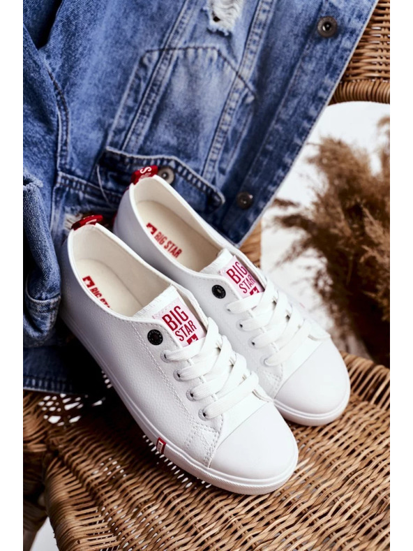BIG STAR SHOES Női klasszikus tornacipők Big Star – fehér/piros