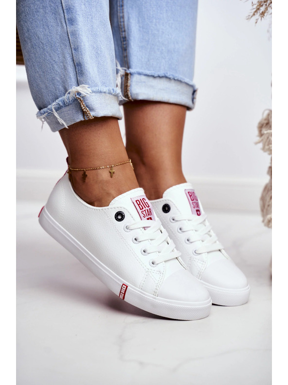 BIG STAR SHOES Női klasszikus tornacipők Big Star – fehér/piros
