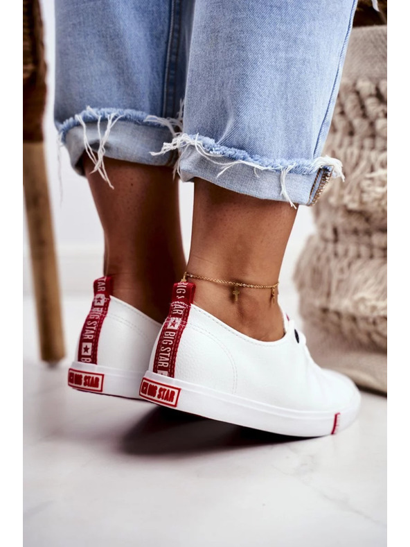 BIG STAR SHOES Női klasszikus tornacipők Big Star – fehér/piros