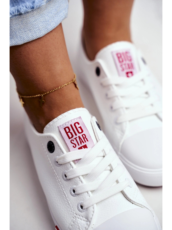 BIG STAR SHOES Női klasszikus tornacipők Big Star – fehér/piros